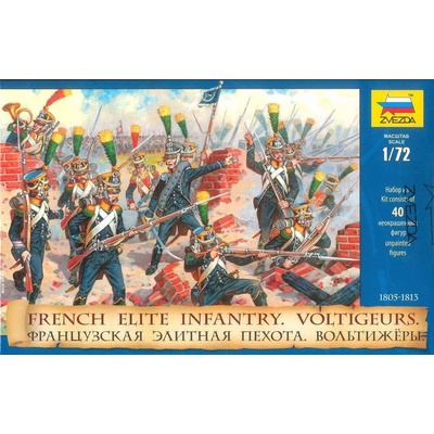 ZVEZDA Wargames AoB figurky 8042 French Elite Infantry Voltigeurs re-release 1:72