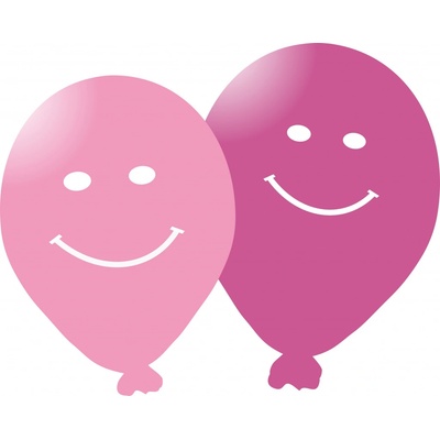Balonky.cz Balonek s potiskem smajlik růžový