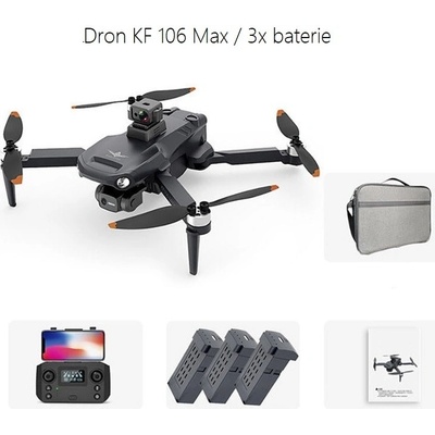 Visu KF106 MAX / 6K Full HD kamera / WiFi / GPS / 3osý Gimbal / Aktivní vyhýbání překážkám / 3000 metrů Počet baterií: 3 baterie 660843
