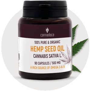 Cannadoca Масло от конопено семе на капсули 90бр. 500mg Cannadoca