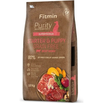 Fitmin Purity Puppy & Starter Grain Free Beef 12 kg