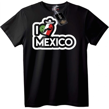 NOONEBRAND Тениска Обичам Mexico - 2XL, Black