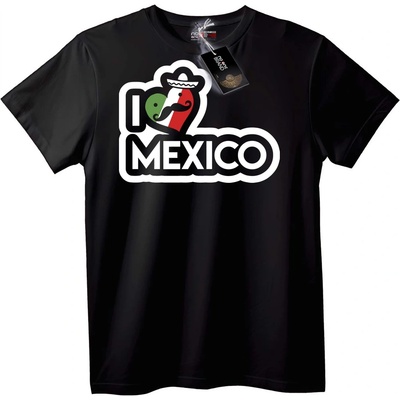 NOONEBRAND Тениска Обичам Mexico - 2XL, Black