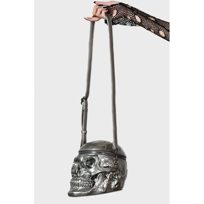 Killstar kabelka taška Grave Digger Skull Gunmetal KSRA008159