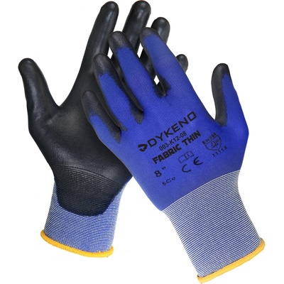 Dykeno Fabric Thin ultra tenké nylonové rukavice máčené ER-003-K12-08 50 párů