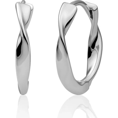 Sparkling Jewels Krútené strieborné náušnice EAS28