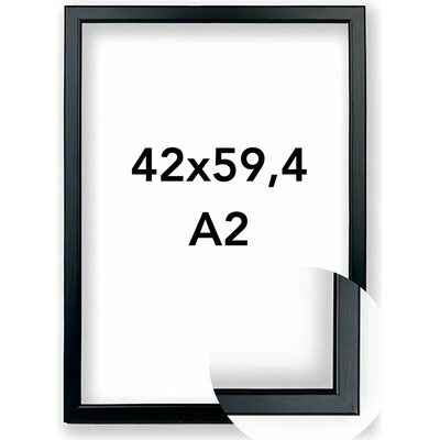 Fotorámeček 23 Rozměr: A2 - 42 x 59,4 cm, Barva: Černá, Typ zasklení: Plexi