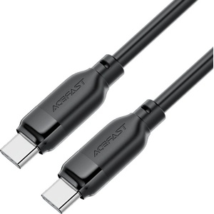 ACEFAST - Кабел за данни (C16-03) - Бързо зареждане, Type-C към Type-C, 60W, 3A, Устойчив на огъване, 1.2 м - Черен