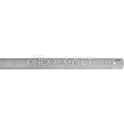 K-MET Стоманена тънка линийка K-MET 1023-05-050P - 500x30x1 мм, скала от дясно наляво (1023-05-050P)