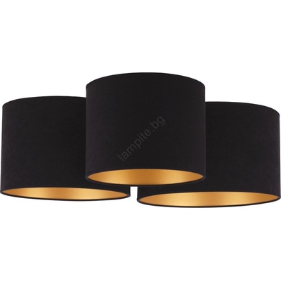 Duolla - Плафон ROLLER TRIO 3xE27/60W/230V черен/златист (DU600347)