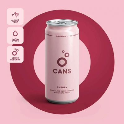 Cans s příchutí višně a třešně bez cukru bez sladidel 24 x 330 ml