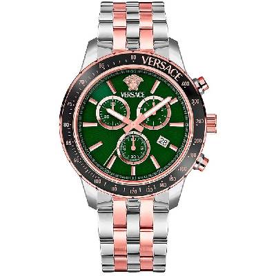 Часовник Versace VEZCA0424 watch - Silver (Silver Grey Rose Gold / Metal Bottle Green Rose Gold)