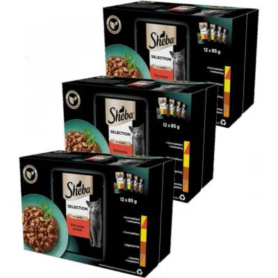 Sheba Selection in Sauce kuře hovězí jehně kachna krůta 36 x 85 g