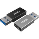 Akasa AK-CBUB61-KT02 USB 3.1 Gen 2 Type-C (F) na Type-A (M), 2ks