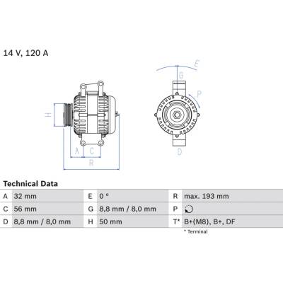 BOSCH Generátor 0986047660