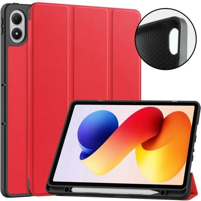 Vsetkonamobil 126851 LEATHER Zaklápací kryt pre Xiaomi Redmi Pad 2 Pro červený