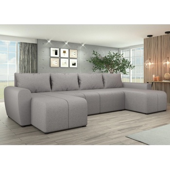 Pphu mirt - kima Тапициран универсален разтегателен ъглов диван u-образен newport, сив (ki0015)
