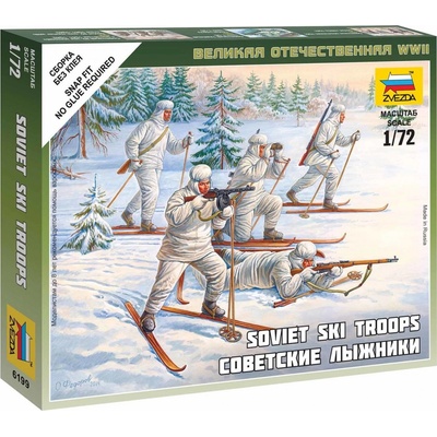 Zvezda figurky Wargames WWII Soviet Ski Troops 6199 1:72