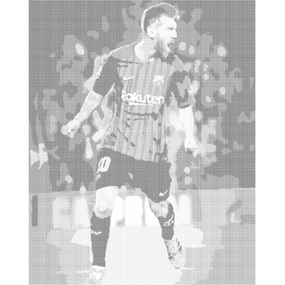 ZUTY Bodkovanie - LIONEL MESSI Rámovanie: vypnuté plátno na rám, Rozmer: 40x50 cm