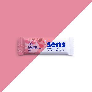 Sens - Протеинов бар PLEASURE с брашно от щурец - Черен шоколад и череша, 40 гр