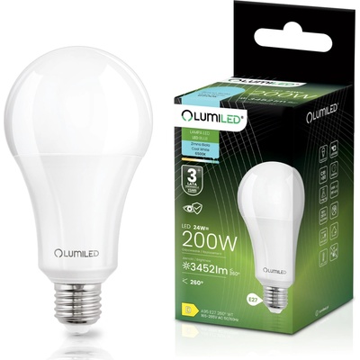 Lumiled LED žiarovka E27 A95 24W = 200W 3452lm 6500K Cold 260°