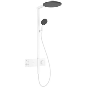 Hansgrohe Raindance Alive S - Душ комплект с термостат, диаметър 30 см, 3 струи, EcoSmart, бял мат 24596700 (24596700)