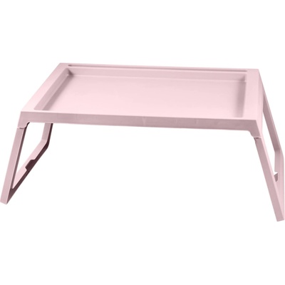DiHome DI2644 Servírovací stolík do postele plastový, 54,4x35,7x26,3 cm, ružová