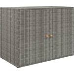  Градински шкаф за съхранение сив 100x55, 5x80 см полиратан