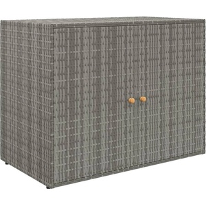  Градински шкаф за съхранение сив 100x55, 5x80 см полиратан