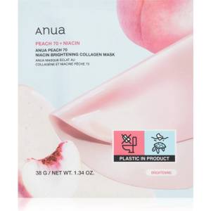 Anua Peach 70% Niacin Brightening Collagen Mask озаряваща маска за лице с колаген