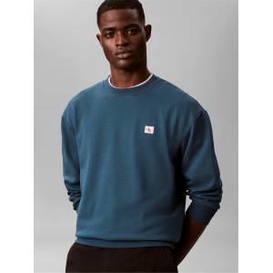 Calvin Klein Блуза Calvin Klein Jeans Men's Woven Box Crew Sweatshirt - Navy Teal