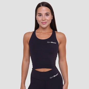 GymBeam Дамски спортен топ BEAT Black XXL