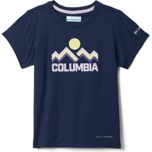 Columbia Детска спортна тениска Columbia Kid's Tech Trail Utility S/S Graphic Crew Sport shirt - Collegiate Navy / Rainbow Ridge (704-5865-0214)