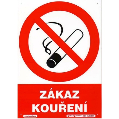 tabulka - ZÁKAZ KOUŘENÍ 210x297mm (A4) PH