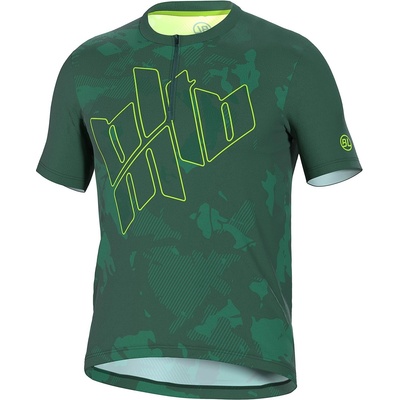 Bicycle Line Блуза с къс ръкав Bicycle Line Men's NERVESA Short Sleeve UPF 30+ Cycling Jersey - Dark Green