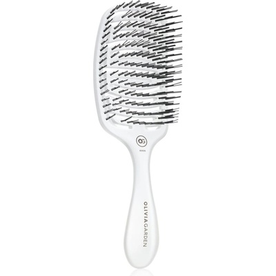 Olivia Garden ESSENTIAL CARE FLEX Medium Hair Bristles Четка за коса Ice White