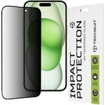 Techsuit Протектор за iPhone 15 Plus / iPhone 16 Plus - 111D Privacy Full Glue - Черен