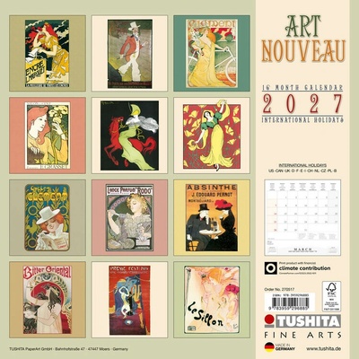 Art Nouveau 16měsíční, 30 x 30 cm 2027