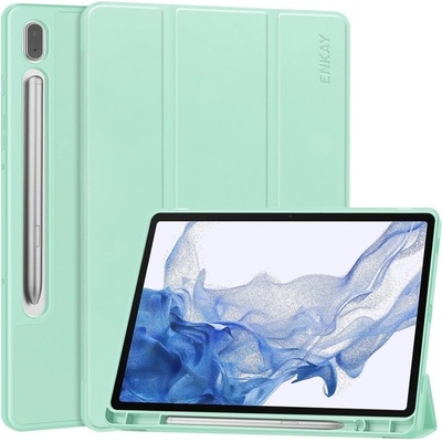 Enkay 61601 LEATHER Samsung Galaxy Tab S9 svetlozelený