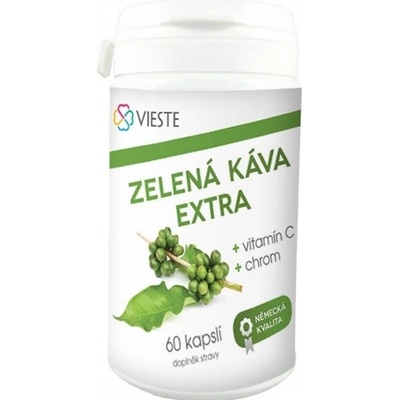 Vieste Zelená káva extra s chromem a Vitamínem C 60 kapsúl