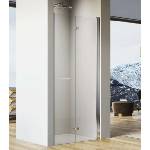 RONAL - Сгъваеми врати за душ 90 см, десни, aluchrom/прозрачно стъкло SOLF1D0905007 (SOLF1D0905007)