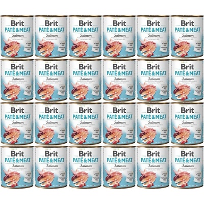 Brit Paté & Meat Dog Salmon 24 x 800 g