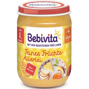 Bebivita Плодово пюре Bebivita - Фини разнообразни плодове, 190 g (1004) - ozone