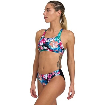 Arena Flower Bikini Swimm Pro Back dvoudílné black