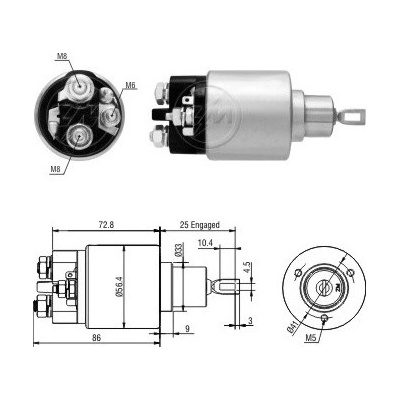 Spínač startéru 0001107102 Bosch 2339303267