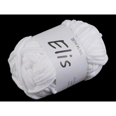 Pletací žinylková příze Elis 100 g Varianta: 1 bílá, Balení: 1 ks 57857/147371/266587