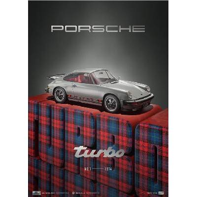 Umělecký tisk Porsche 911 Turbo No. 1 - 1974 - Porsche History Series - Collector's Edition, 50 × 70 cm