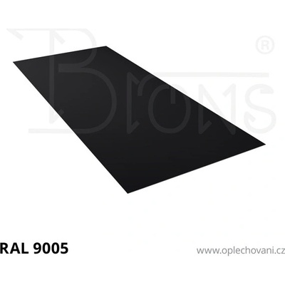 Brons Rovinný plech 850 x 2000 mm černá