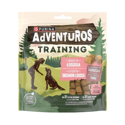 ADVENTUROS Tréningové pochúťky pre psov bohaté na lososa 115 g