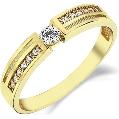 Lillian Vassago Zlatý prsten zdobený zirkony LLV98 GR065Y